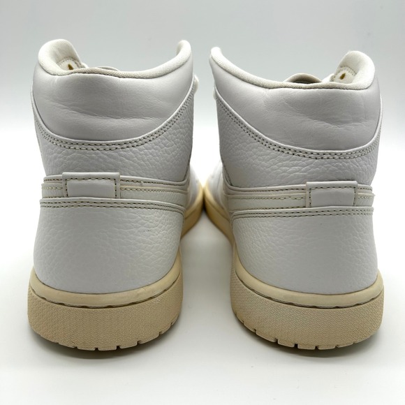 Nike Air Jordan 1 Mid Sneakers Mens 12 Triple White Basketball Shoes 554724-130 - Picture 6 of 11